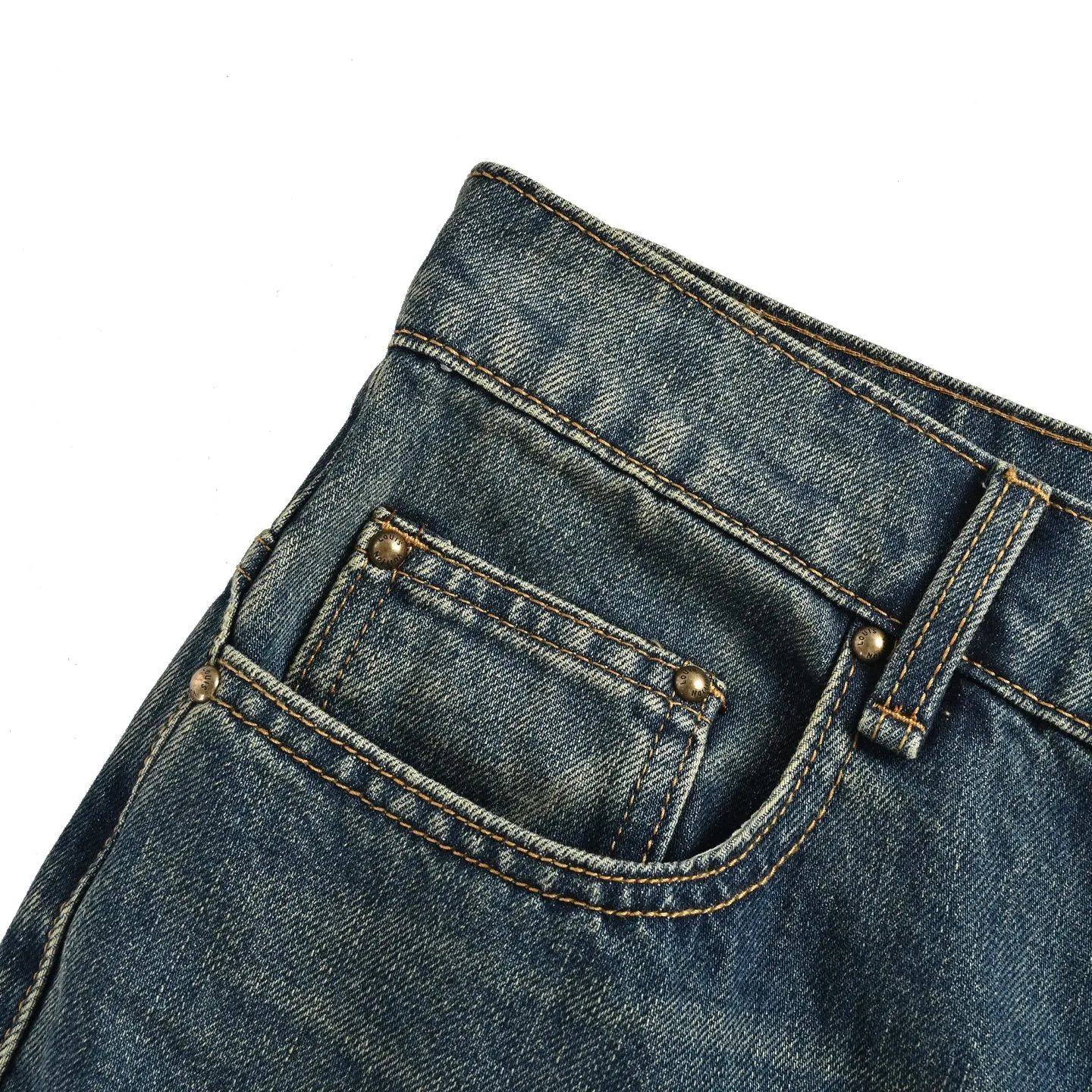 Louis Vuitton/Louis Vuitton back pocket leather jeans